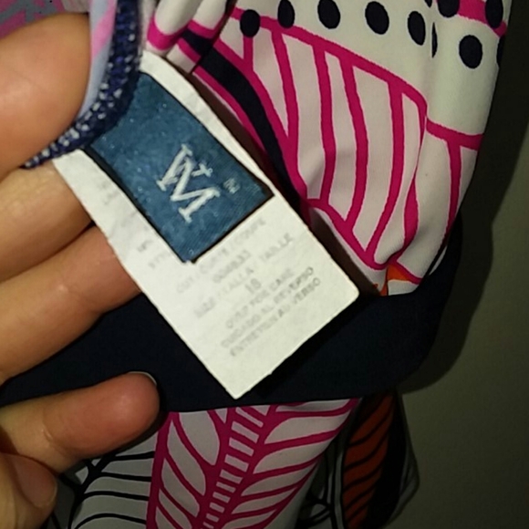 VM size 18 Pink Blue Orange Floral Tankini Top - Picture 5 of 5